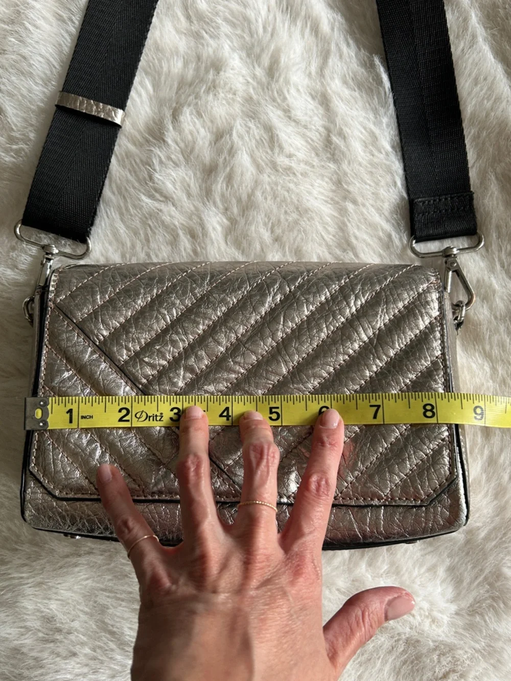 3/$20 Zara Metallic Silver Camera Bag